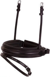 Produktbild von BR Equitation Pull-back Kombiniertes Reithalfter für Pferde aus Leder in Schwarz mit Silber