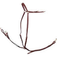 Produktbild von BR Equitation Rayleigh Jagdhalsband für Pferde aus Leder mit Gummiband