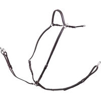 Produktbild von BR Equitation Rayleigh Vorderzeug für Pferde mit Sattelzügeln und Gummiband aus Leder