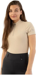 BR Equitation Reitshirt Kim Damen Beige XS mit halbem Reißverschluss – Bild 1 von 2
