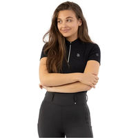 Produktbild von BR Equitation Reitshirt Kim Damen Schwarz Größe L mit halbem Reißverschluss