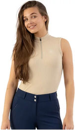 Produktbild von BR Equitation Reitshirt Polo Damen Beige Größe M mit halbem Reißverschluss