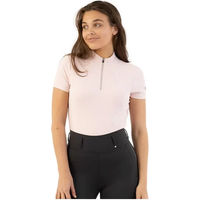 Produktbild von BR Equitation Reitshirt Polo Damen Kim Rosa Größe M mit halbem Reißverschluss
