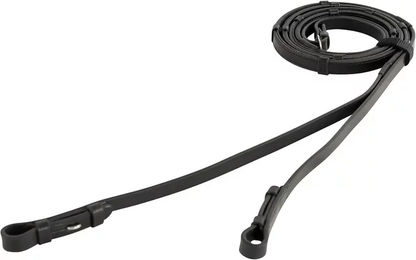 BR Equitation Riemen für Pferde aus Leder und Gummi Schwarz 16 mm – Bild 1 von 1