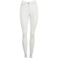 Produktbild von BR Equitation Salzburg Turnierreithose Damen Full Grip Weiß Blau Größe 38