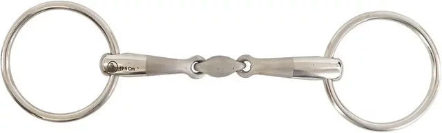 Produktbild von BR Equitation Satin Sense Wassertrense doppelt gebrochen aus Edelstahl 14 mm