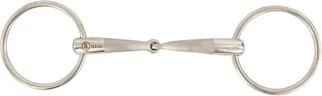 Produktbild von BR Equitation Satin Sense Wassertrense für Pferde aus Edelstahl mit 2 einfachen Ringen 14 mm