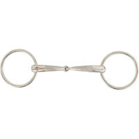 Produktbild von BR Equitation Satin Sense Wassertrense für Pferde mit 2 einfachen Ringen aus Edelstahl 14 mm