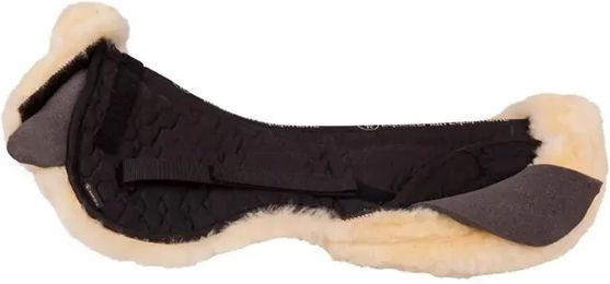 BR Equitation Sattelpad aus Schafsfell für Ponys in Schwarz – Bild 1 von 1