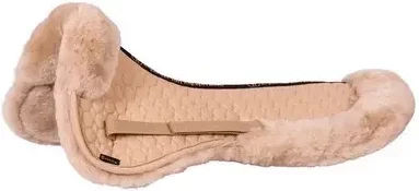 Produktbild von BR Equitation Sattelpad für Pferde aus Schafsfell in Beige
