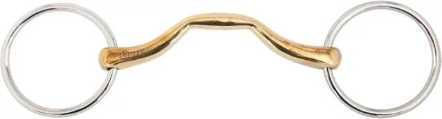Produktbild von BR Equitation Soft Contact Wassertrense aus Edelstahl in Gold
