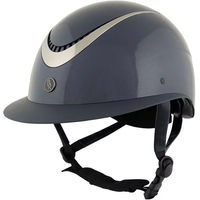 Produktbild von BR Equitation Thêta Plus Glossy Reithelm mit Visier Blau Unisex Größe 55/57 CE