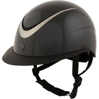 Produktbild von BR Equitation Thêta Plus Glossy Reithelm mit Visier Schwarz Unisex 52/54 CE