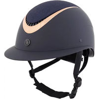 Produktbild von BR Equitation Thèta Reithelm für Unisex in Roségold und Blau aus Kunststoff mit CE-Zertifizierung Größe 52/54 cm