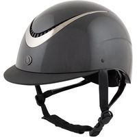 Produktbild von BR Equitation Thêta Reithelm mit Standardvisier in Schwarz oder Grau mit CE-Zertifizierung für Unisex