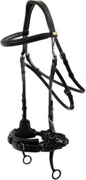 BR Equitation Thornbury Anatomisches Gebissfreies Zaumzeug aus Leder Schwarz für Pferde – Bild 1 von 1