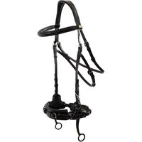 Produktbild von BR Equitation Thornbury Anatomisches Gebissfreies Zaumzeug aus Leder Schwarz für Pferde