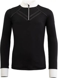 Produktbild von BR Equitation Turnier-Poloshirt mit langen Ärmeln für Kinder in Schwarz Größe 12 Jahre