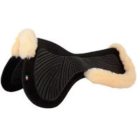 Produktbild von BR Equitation Twin Sided Sattelpad für Pferde mit Softgel und Schafsfell Schwarz Größe L