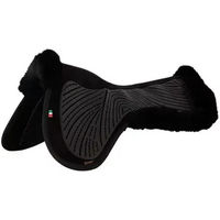 Produktbild von BR Equitation Twin Sided Sattelpad für Pferde mit Softgel und Schafsfell Schwarz Größe L