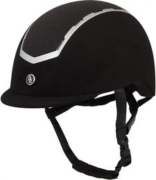 Produktbild von BR Equitation VG1 Reithelm für Damen aus Mikrofaser mit Glitzer-Top Schwarz 55/57 cm