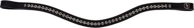 Produktbild von BR Equitation Vosges Stellux Stirnband aus Leder für abgerundete Pferde in Schwarz