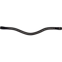 Produktbild von BR Equitation Vosges Stellux Stirnband aus Leder für abgerundete Pferde in Schwarz