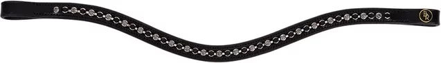 Produktbild von BR Equitation Vosges Stellux Stirnband aus Leder für Vollblut Pferde in Schwarz