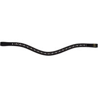 Produktbild von BR Equitation Vosges Stellux Stirnband aus Leder für Vollblut Pferde in Schwarz