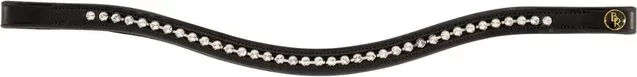 Produktbild von BR Equitation Vosges Stellux Stirnband aus Leder für Vollblut Pferde in Schwarz