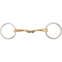 Produktbild von BR Equitation Wassertrense Soft Contact doppelt gebrochen aus Edelstahl 14mm gebogen