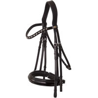 Produktbild von BR Equitation Wendover Kandarenzaum aus Leder für Vollblut in Schwarz mit Silber