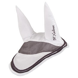 Produktbild von BR Equitation Xcellence Fliegenhaube für Warmblut in Weiß/Stone