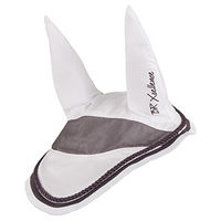 Produktbild von BR Equitation Xcellence Fliegenhaube für Warmblut in Weiß/Stone