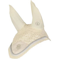 Produktbild von BR Equitation Zamora C-wear Fliegenhaube für Vollblut aus Baumwolle in Silber und Beige