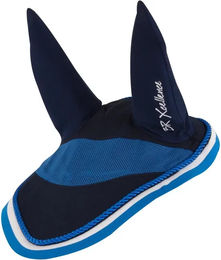 BR Fliegenhaube Xcellence Fliegenschutz für Warmblut in Blau – Bild 1 von 2
