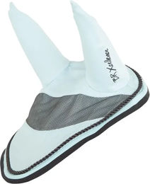 BR Fliegenhaube Xcellence für Warmblut mit elastischen Ohren in Blau aus Baumwolle – Bild 1 von 2