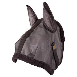 BR Fliegenmaske mit Ohrenschutz für Warmblut in Schwarz aus Polyester – Bild 1 von 2