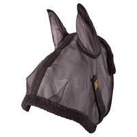 Produktbild von BR Fliegenmaske mit Ohrenschutz für Warmblut in Schwarz aus Polyester
