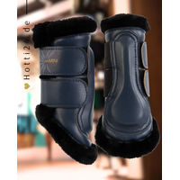 Produktbild von BR Gamaschen Mini Horse Majestic Navy Blau aus Kunstleder 2er Set für Ponys
