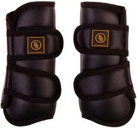 BR Gamaschen Pro Max Sehnenschoner aus Kunstleder Schwarz S für Pferde – Bild 1 von 3