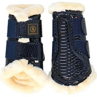 Produktbild von BR Gamaschen Sehnenschoner Majestic Lack-Kunstleder mit Synthetik-Lammfell Navy XL