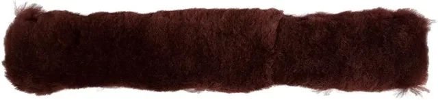 BR Genickriemenschoner aus medizinischem Lammfell für Pferde in Braun – Bild 1 von 2