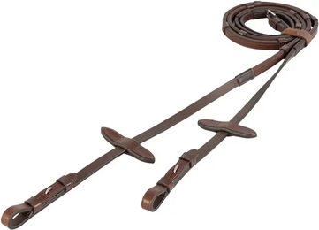 Produktbild von BR Gummizügel für Shetland-Ponys mit Stoppern aus Leder in Braun