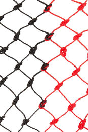 BR Heunetz aus Kunststoff Schwarz/Rot 4 x 4 cm – Bild 1 von 1
