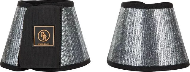 BR Hufglocken Sparkle Glitter Gamaschen Schwarz-Silber Größe M – Bild 1 von 2