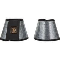 Produktbild von BR Hufglocken Sparkle Glitter Springglocken Schwarz-Silber Größe S