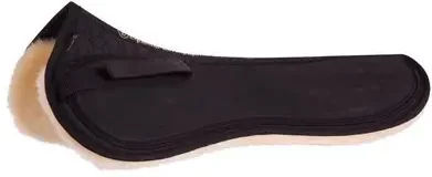 BR Impact Sattelpad mit Lammfell für Warmblut in Schwarz-Natur – Bild 1 von 3