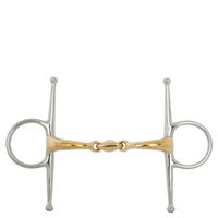 Produktbild von BR Knebeltrense doppelt gebrochen Soft Contact 14 mm Shanks 127 mm Silber