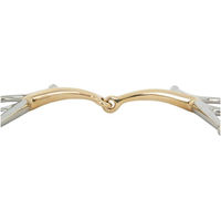 Produktbild von BR Knebeltrense Soft Contact aus Edelstahl in Gold einfach gebraten 12mm Shanks 165mm